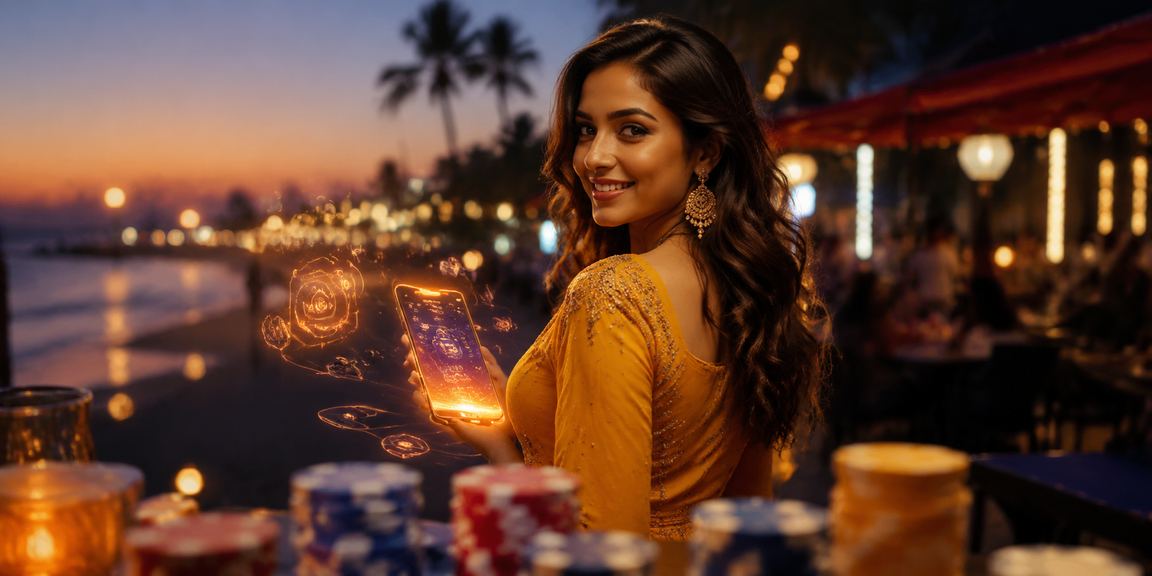 Mobile casino app use on Goa beach