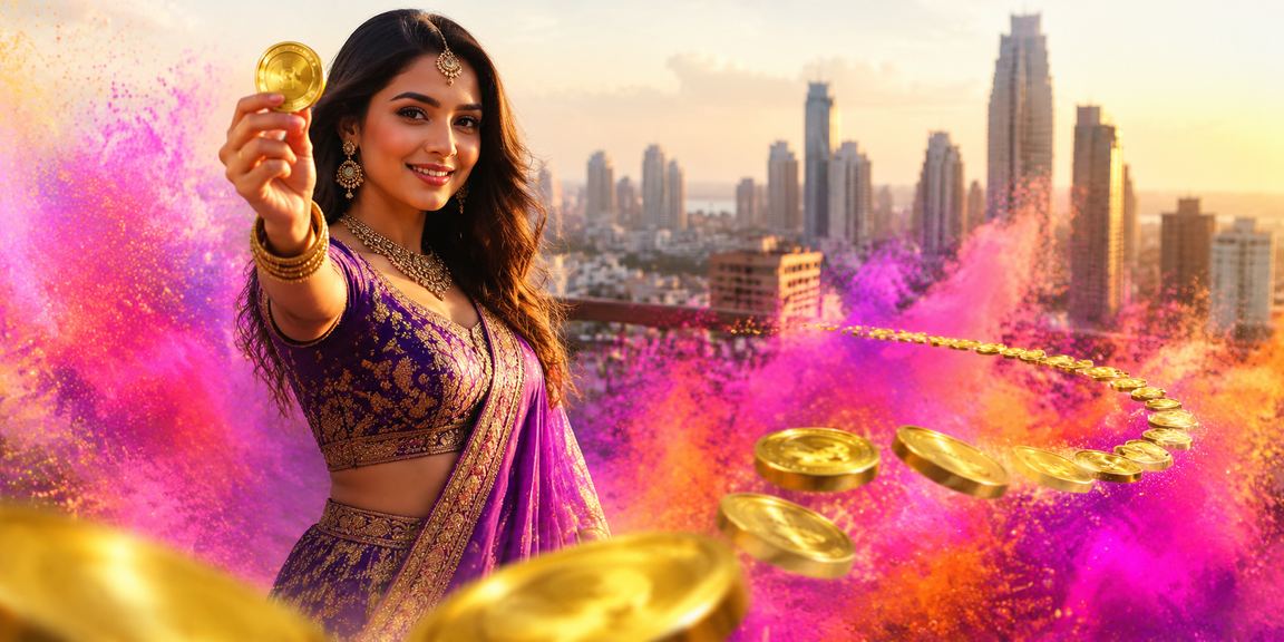 Colorful cricket betting promotions during Holi festival in India