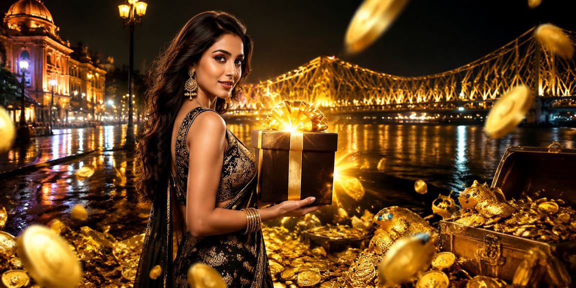 Neon Howrah Bridge skyline with gaming theme in Kolkata